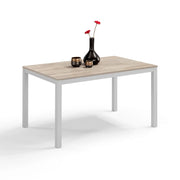Tavolo da pranzo allungabile Quercia 110x70 modello GIOTTO MADE IN ITALY con allunga laterale 40 cm per sala da pranzo, cucina e soggiorno, design moderno