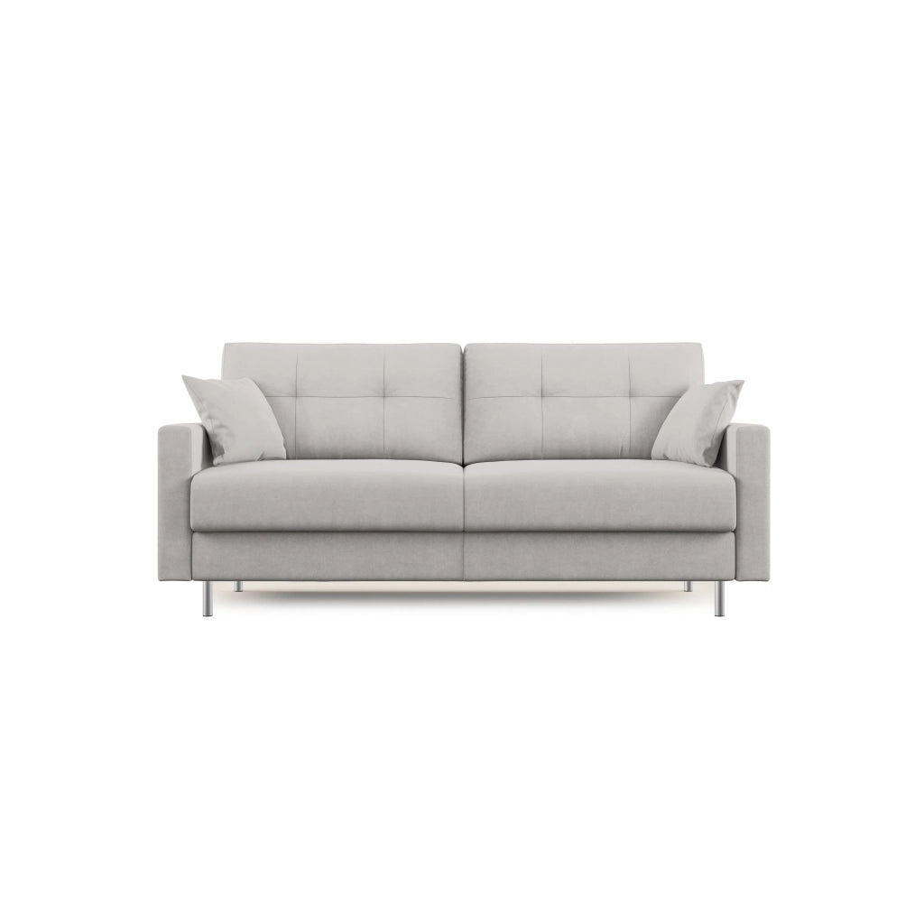 Megan Divano letto matrimoniale in microfibra smacchiabile T11 208 cm (mat. 160x197) grigio chiaro