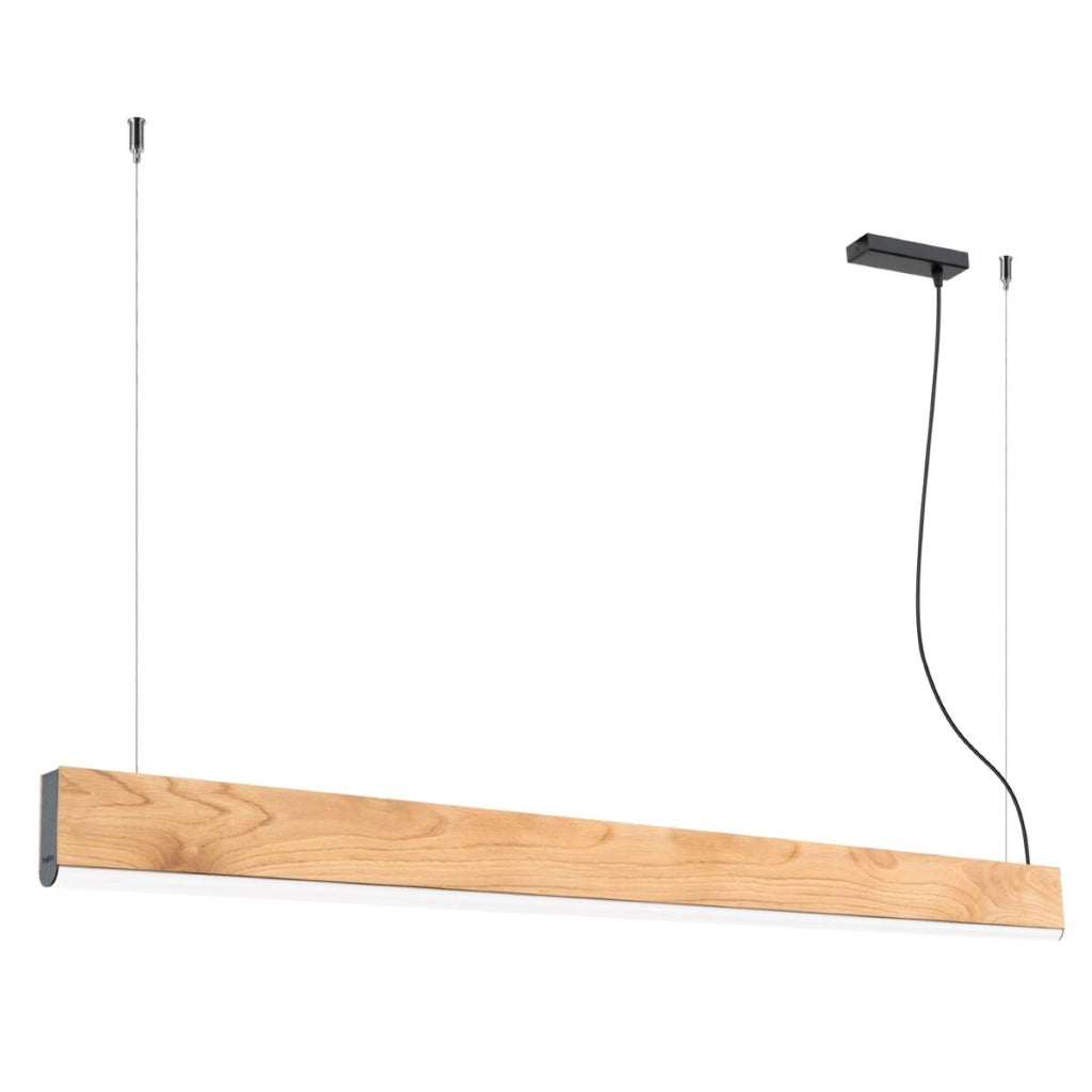 Lampada sospesa in legno 150cm LED 36W 4000K LYKKE Thoro