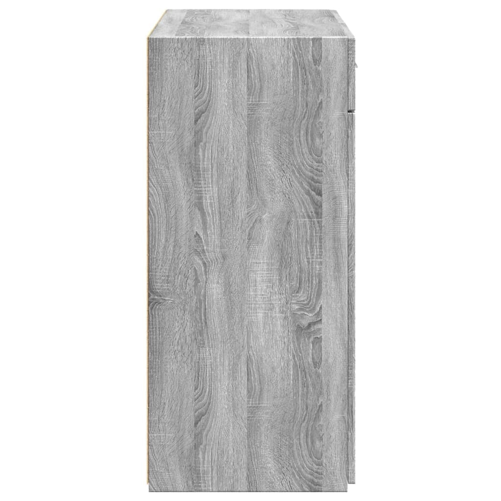 Buffet credenza cassettiera armadio mobile contenitore organizer cucina soggiorno Sonoma 80 x 42,5 x 93 cm legno ingegnerizzato grigio 02_0036541
