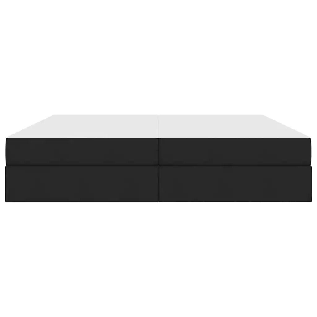 Letto con contenitore e materasso Nero 200 x 200 cm Poliestere 3399684