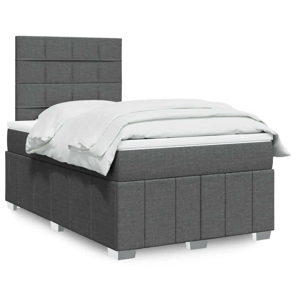 Giroletto a Molle con Materasso Grigio Scuro 120x190cm Tessuto 3291608
