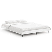 Letto matrimoniale | Letto per adulti | Giroletto Bianco 140x190 cm in Legno Multistrato