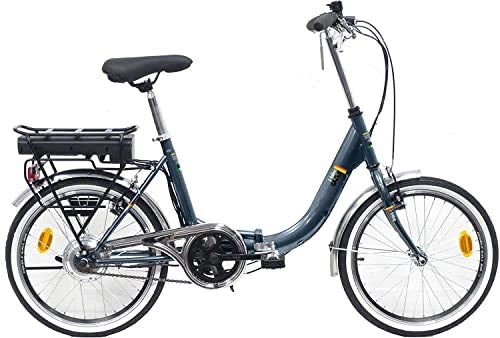 I-bike fold bicicletta elettrica a pedalata assistita pieghevole adulto taglia unica unisex verde
