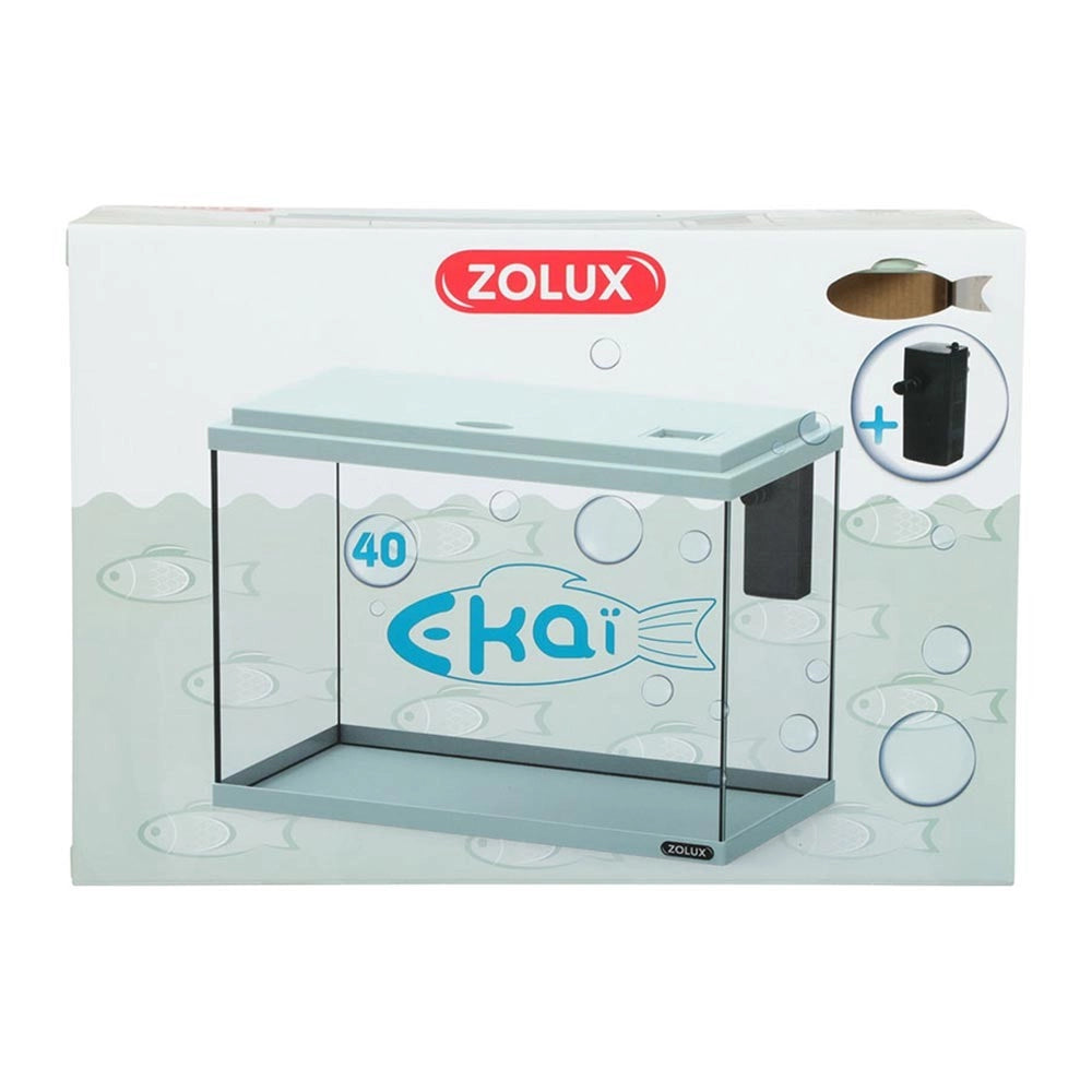Zolux Ekai 40 24L - acquario cm40x20x28h completo di filtro interno Colore: Verde