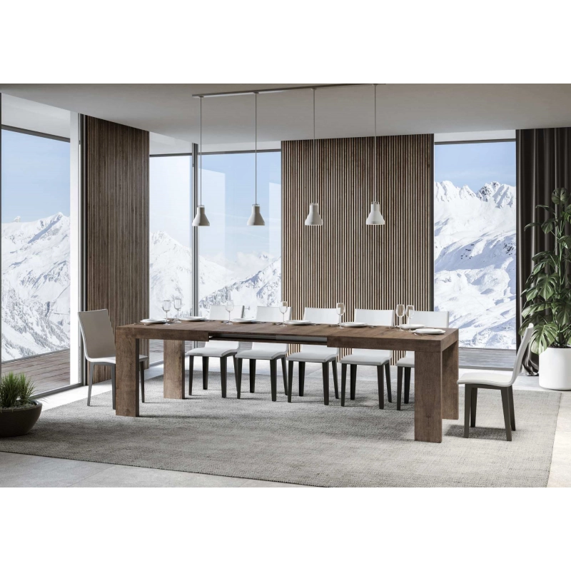 Tavolo allungabile 90x160/420 cm Roxell - Noce