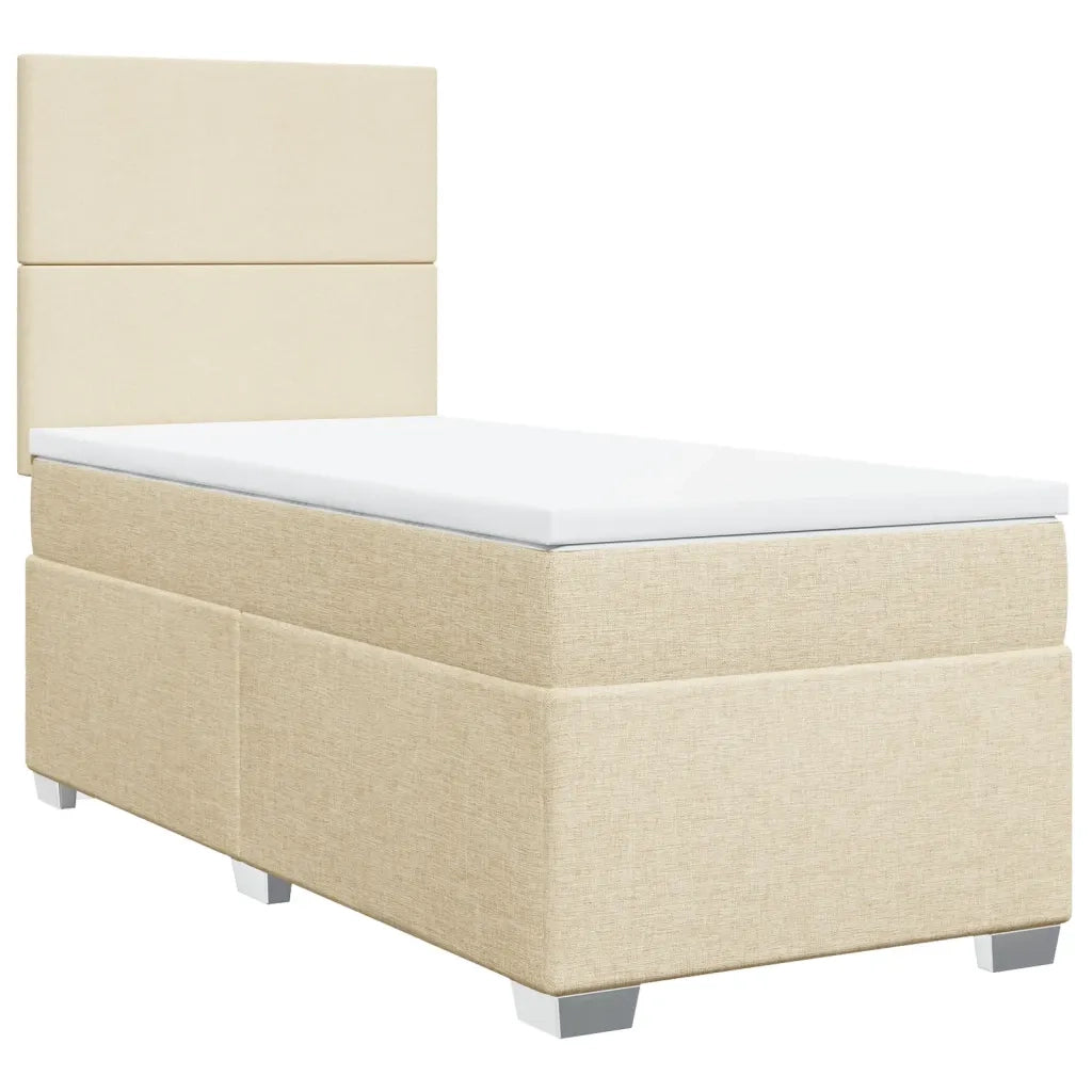 Giroletto a Molle con Materasso Crema 80x200 cm inTessuto 3290313