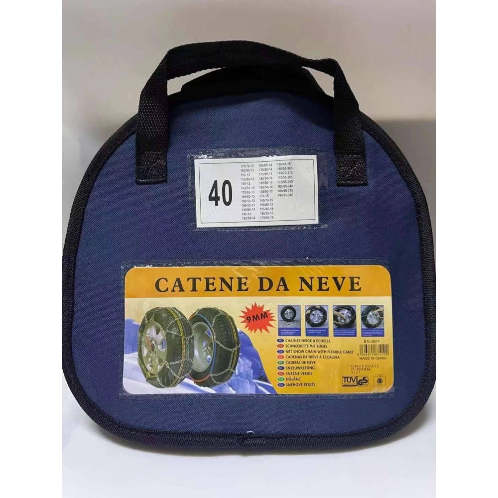 Trade Shop - Catene Da Neve Per Auto Gruppo 40 Pneumatici Facili Da Montare Omologate -