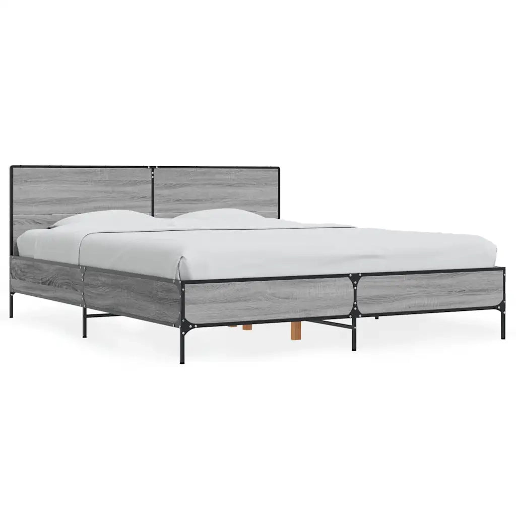 Giroletto Grigio Sonoma 150x200 cm in Legno Multistrato Metallo 3280005