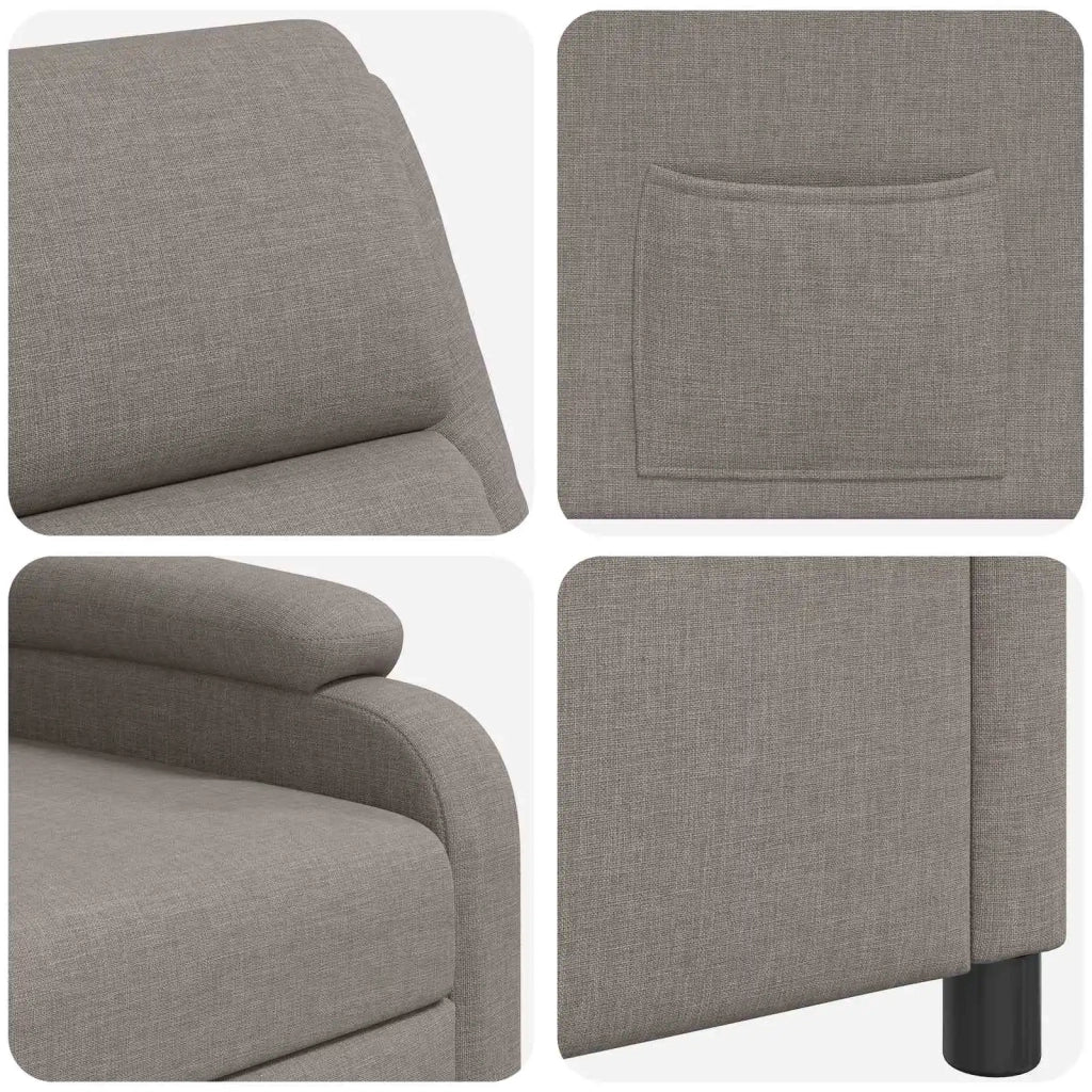 Divano Sedia-Poltrona reclinabile Tortora Tessuto 850552