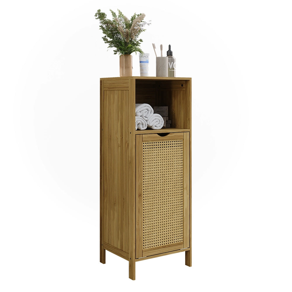 Vicco armadietto da bagno con portabiancheria Bambù 36 x 98 cm