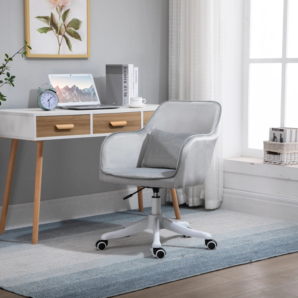 Sedia da ufficio massaggiante ergonomica girevole ¨C zephmum ¨C grigio tessuto