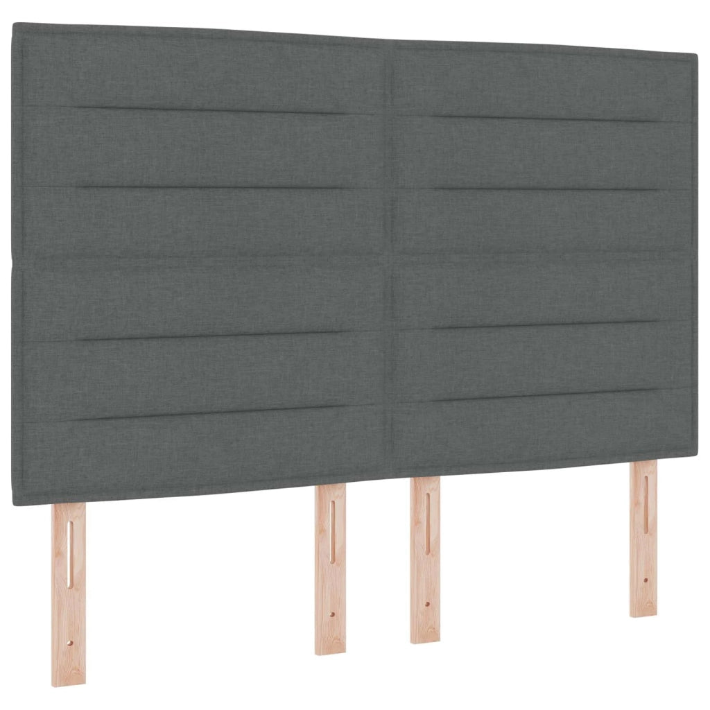 Letto box spring con materasso Grigio Scuro 140 x 190 cm 3453873