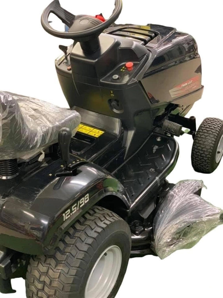 TRATTORINO 12,5 CV TOSAERBA MULCHING TWIN CUT CON MOTORE A SCOPPIO 414 CC