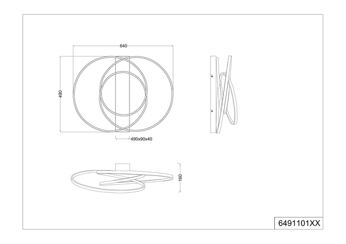 Plafoniera LED, metallo, bianco, D 65 cm, Darvin