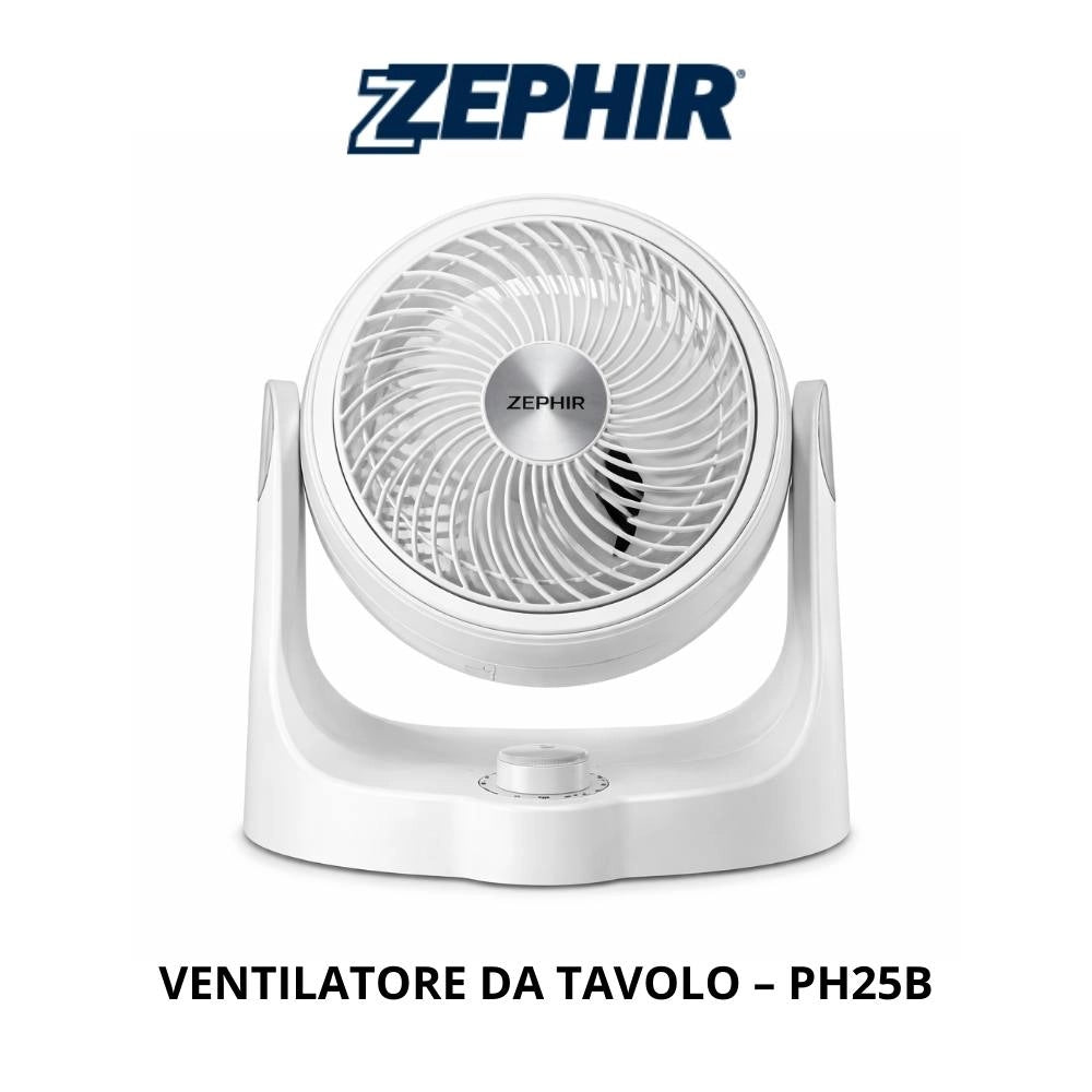 Ventilatore da tavolo zephir ph25b con luce emozionale