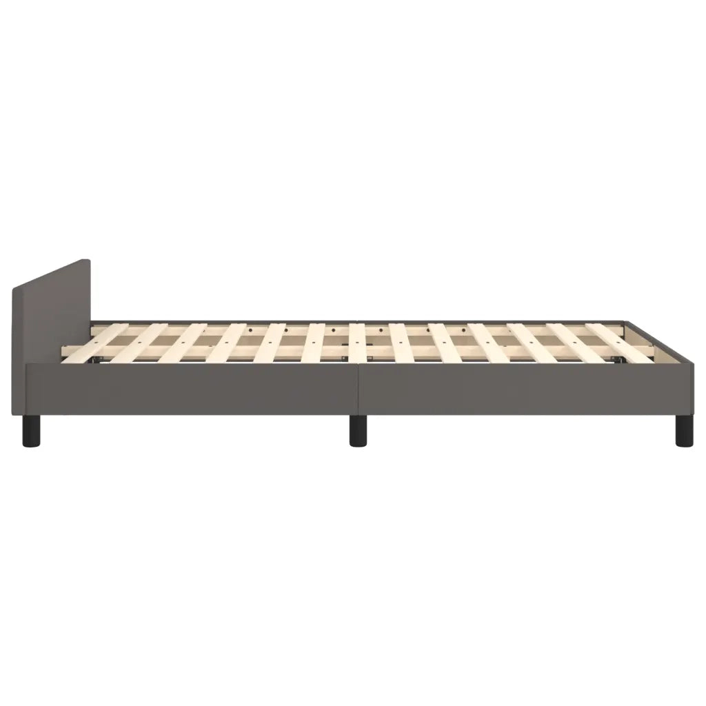 Giroletto senza Materasso Grigio 120x190 cm Similpelle 379545