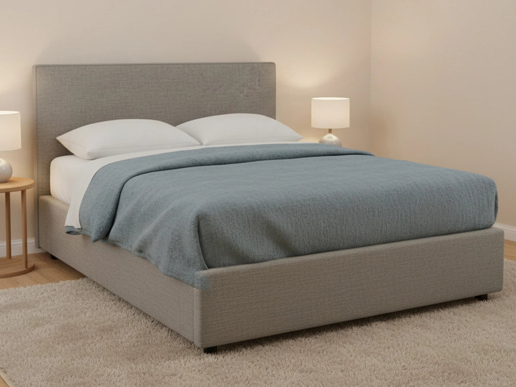 Worthing, Letto Matrimoniale Sfoderabile Made in Italy, Grigio Cenere