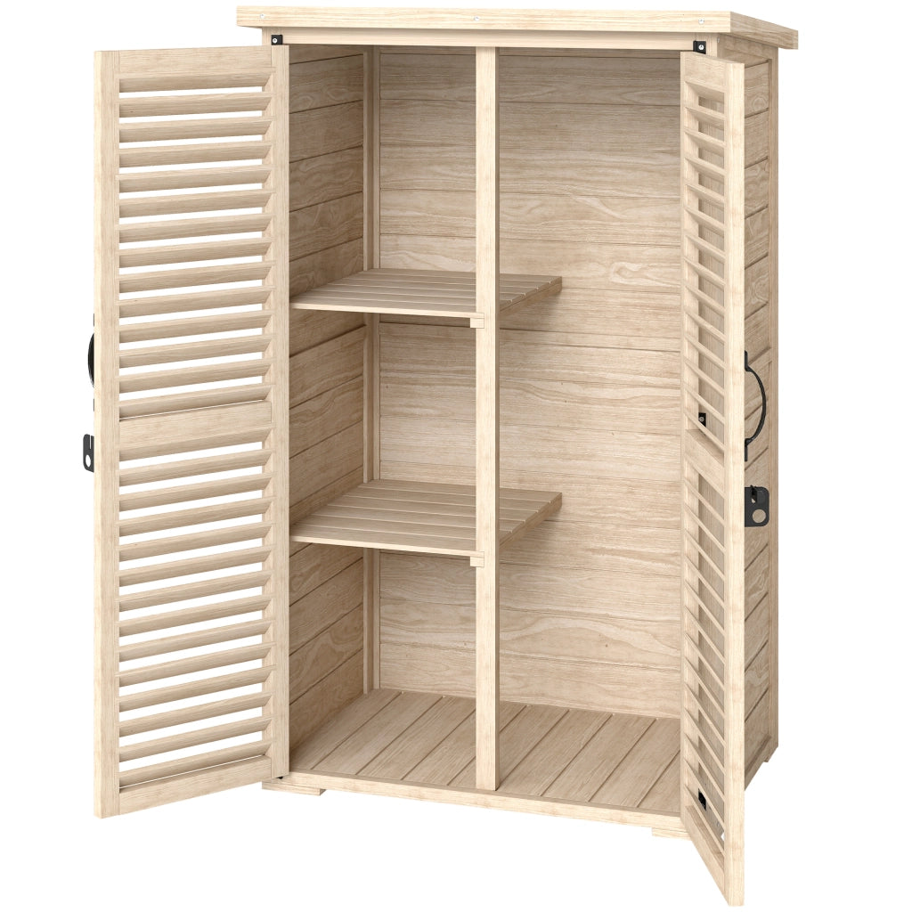 Armadio da Giardino in Legno ¨C zephmum ¨C Naturale 75x50x118 cm