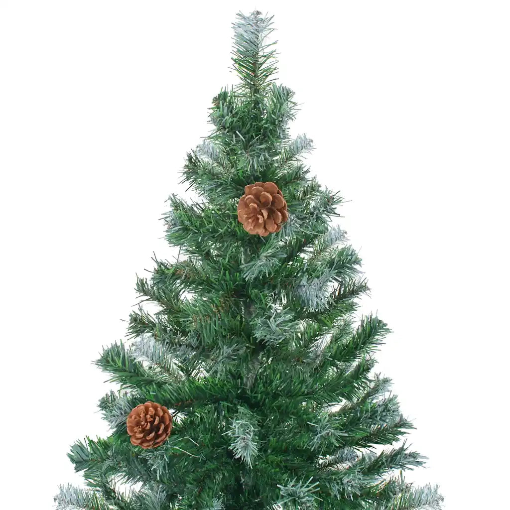 Albero di Natale Preilluminato con Palline e Pigne 210 cm 3077529