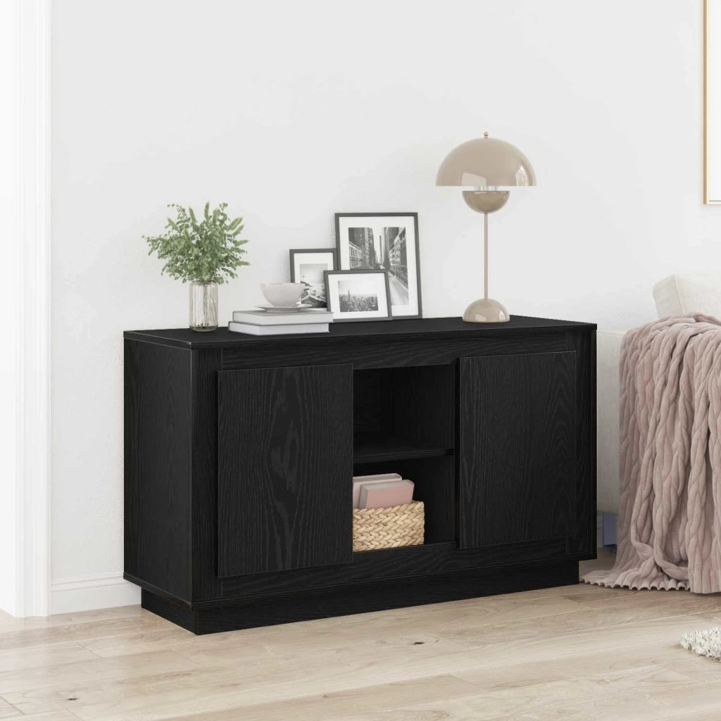 Credenza Rovere Nero 102 x 35 x 60 cm Legno multistrato 862815