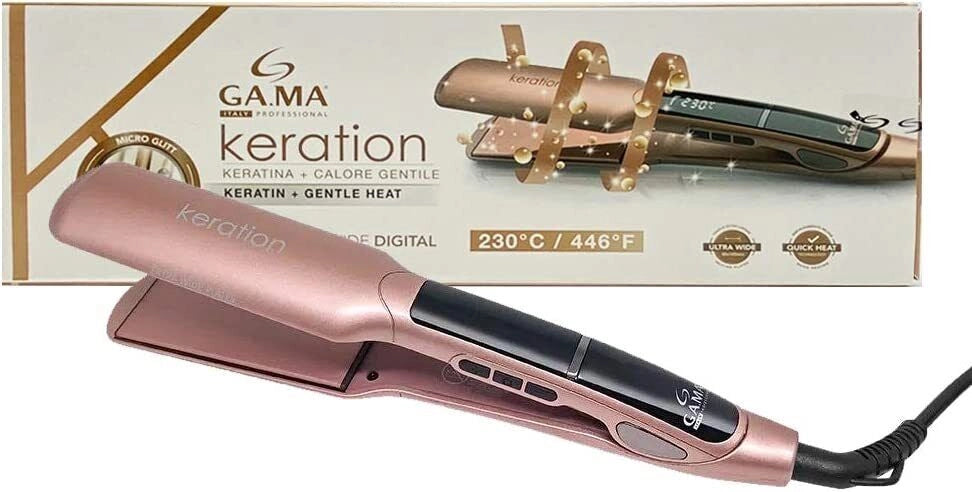 GA.MA X-Wide Keration Piastra per capelli Caldo Rosa 185 m