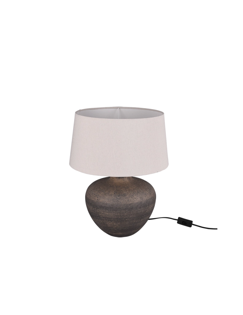 Lume Base Ceramica Paralume Sabbia Lou Ø38 cm Trio Lighting