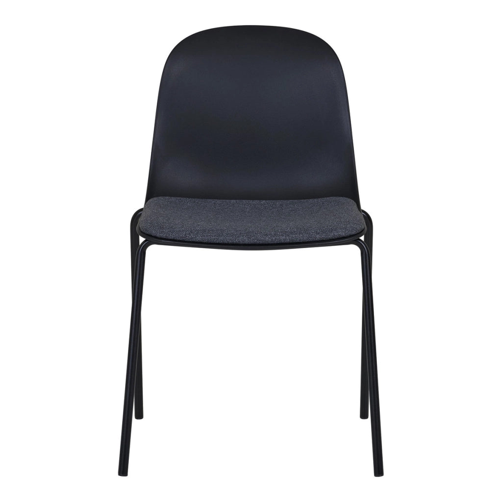 Set di 2 Sedie Madalena, Nero, Plastica, 53x50x85 cm