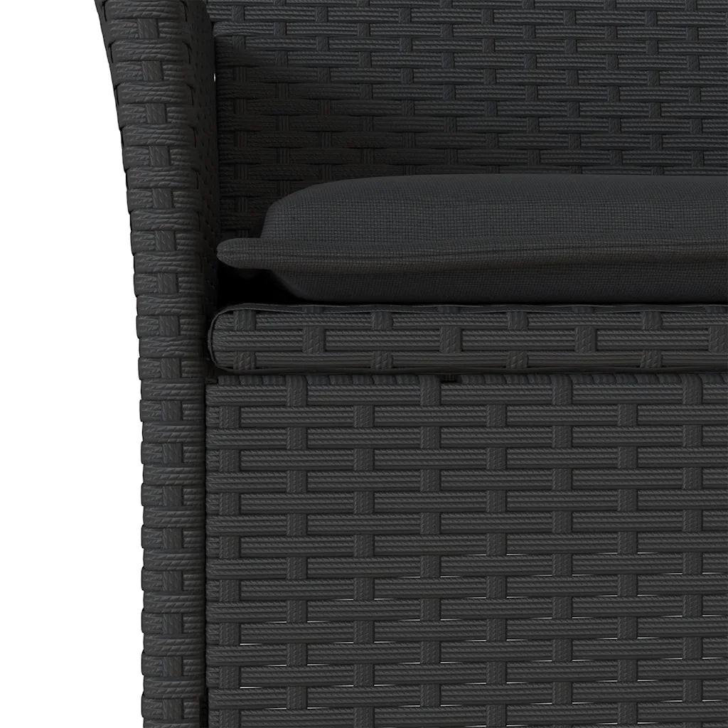 Set da Pranzo da Giardino con Cuscini 5 pz | Set Salotto da Giardino Polyrattan e Vetro