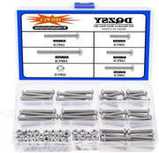 Kit di viti a testa esagonale in acciaio inossidabile da 100 pezzi M5 x 20mm/25mm/30mm/35mm/40mm