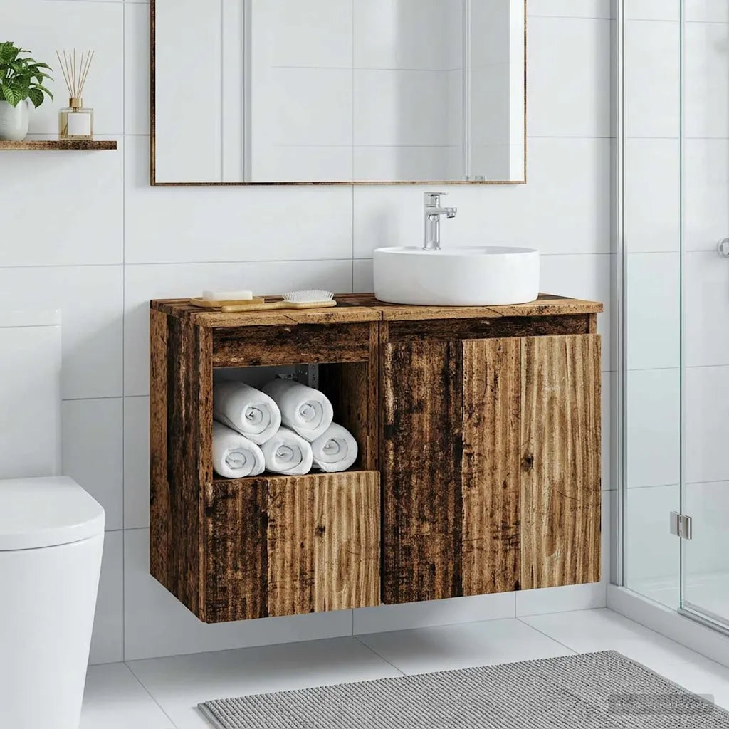 Mobile da Bagno Legno antico 30 x 35 x 50 cm 890490