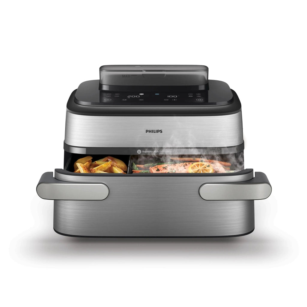 Friggitrice ad aria dualbasket 9.5l funzione vapore e megacestello - NA565/02