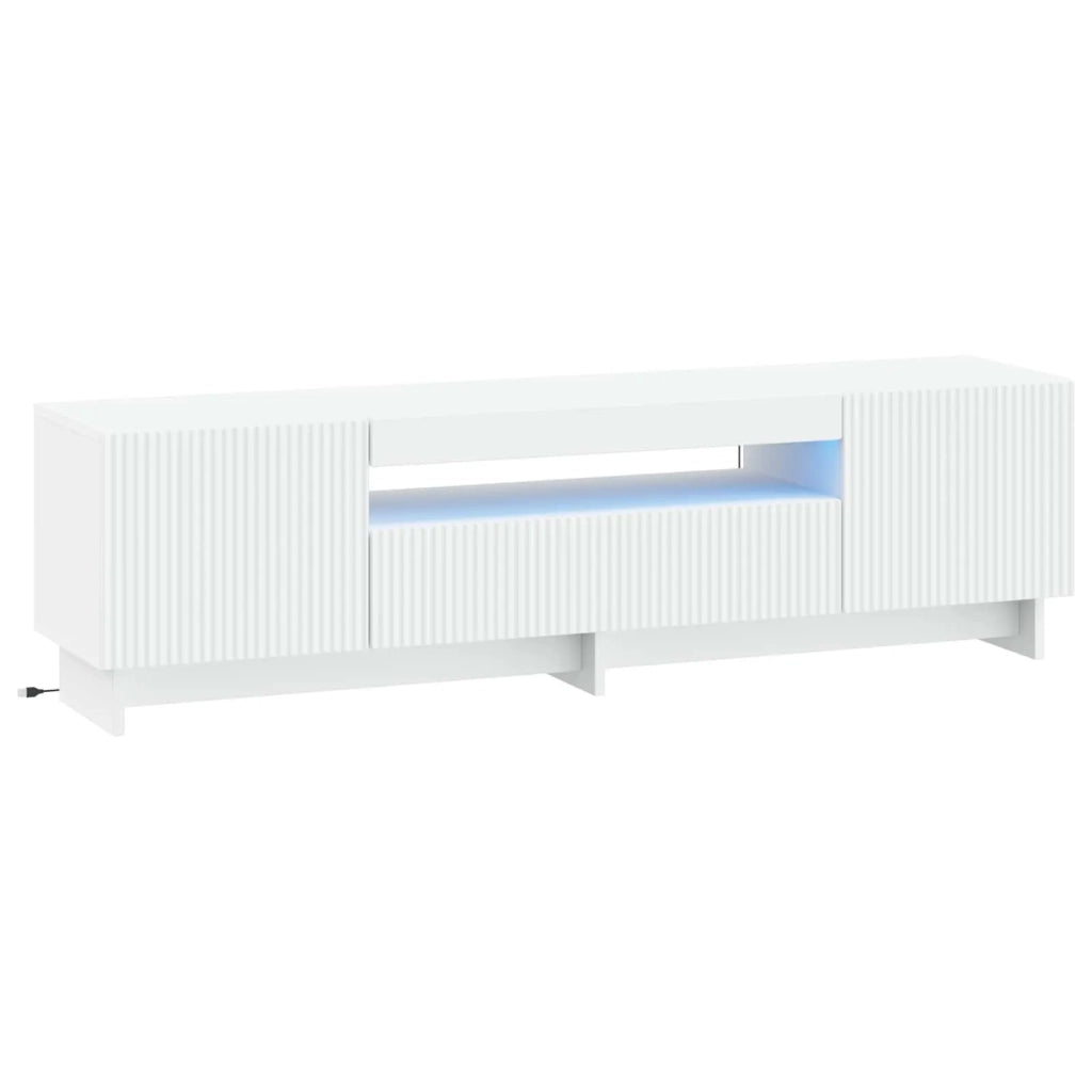 Mobile TV LED EDE 153 x 35 x 43 cm Bianco Legno ingegnerizzato 896025