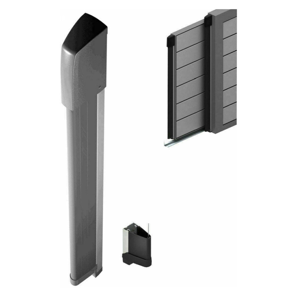 COSTA DI SICUREZZA GOMMA GRIGIO GREY A FILO 200 CM 2MT MECCANICA BORDO SENSIBILE