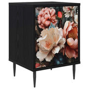 Armadio da Notte BORNE Rovere Nero 36 x 33 x 51 cm 8007243