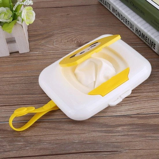 Contenitore per Asciugamani per Bambini - Dispenser con Cinturino - Materiale PP/Silicone Duraturo - Contenitore per Asciugamani Rinnovabile