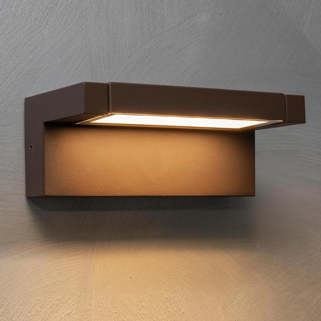 Applique da parete per esterno LED 21W IP65 CCT da 3000K a 6500K orientabile luce muro giardino balcone ingresso COLORE MARRONE