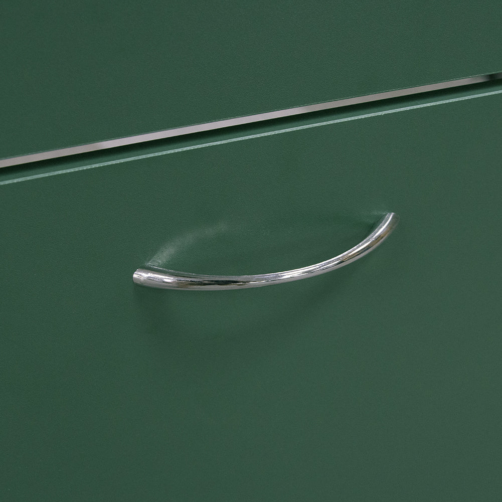 Scarpiera 3 Ante Ripiani Doppia Profondità con Maniglia Verde Quercia 63x24x115cm