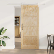 Porta scorrevole ORKDAL Naturale e Bianco 86 x 211 cm