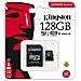 Scheda di memoria 128 GB KINGSTON Velocità UHS-I di Classe 10 con Adattore SD