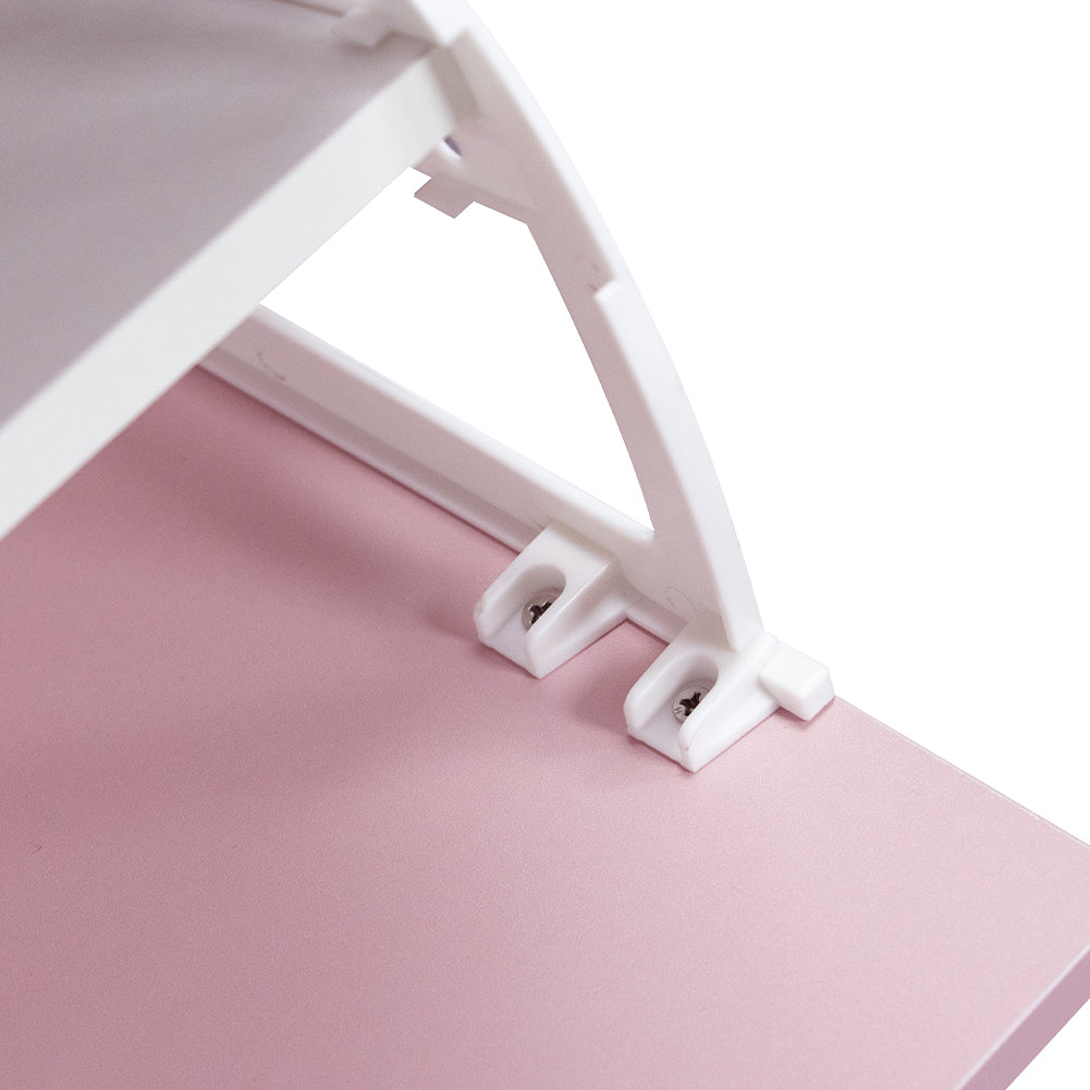 Scarpiera 3 Ante Ripiani Doppia Profondità Porta Scarpe Rosa e Bianco 63x24x115cm