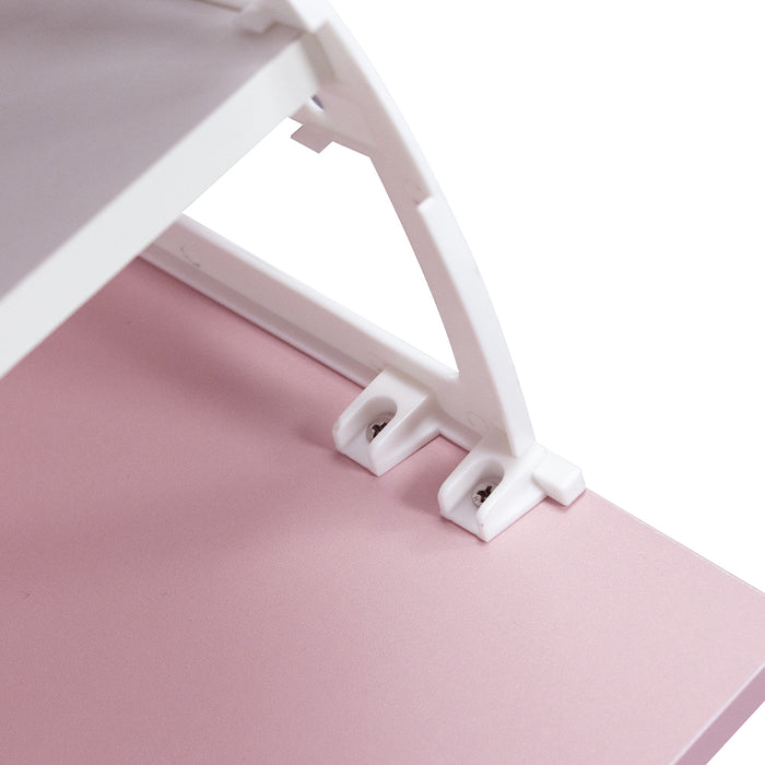 Scarpiera 3 Ante Ripiani Doppia Profondità Porta Scarpe Rosa e Bianco 63x24x115cm