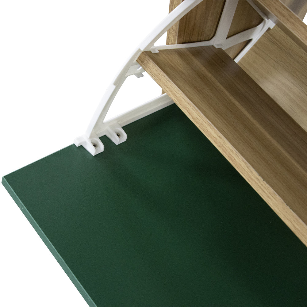 Scarpiera 3 Ante Ripiani Doppia Profondità Porta Scarpe Quercia Verde 63x24x115cm