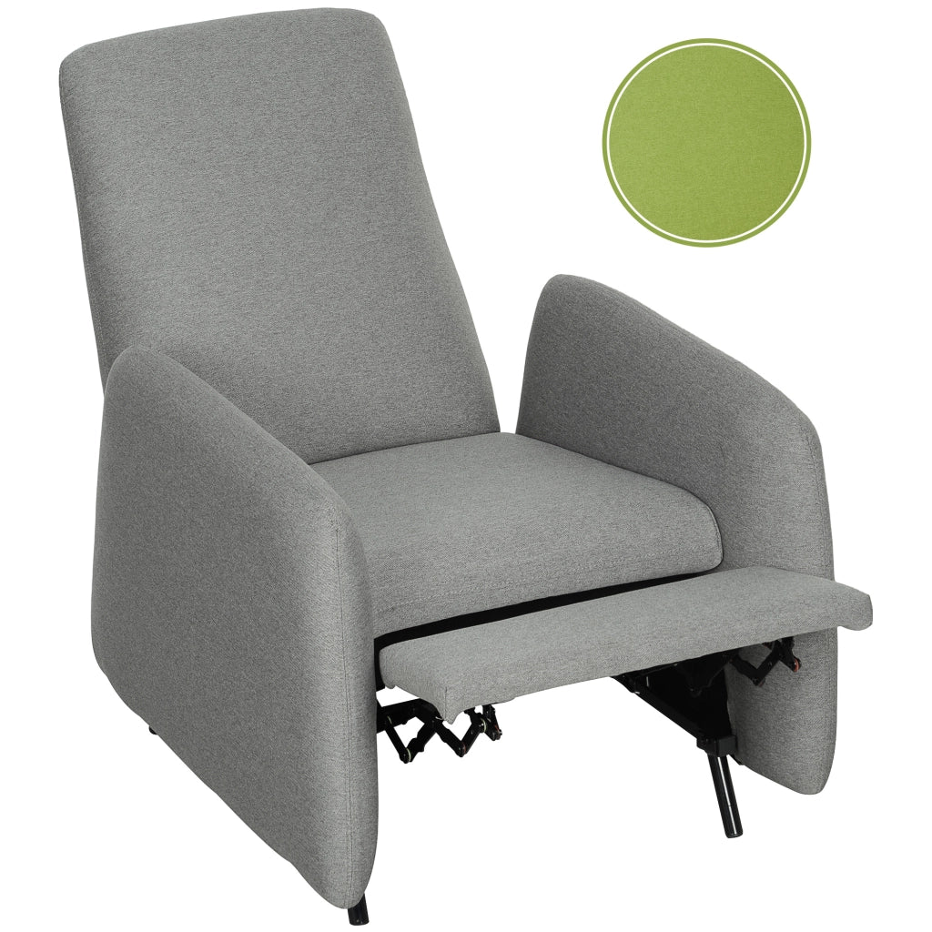 Poltrona Relax Reclinabile con Poggiapiedi Estraibile ¨C zephmum ¨C Grigio