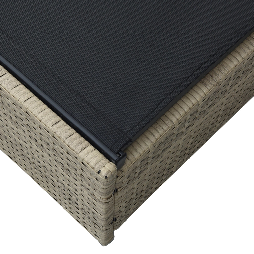 Lettino prendisole Beige 60x200x27 cm Rattan Poliestere