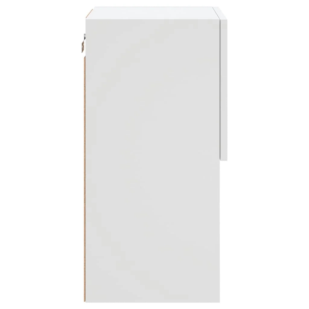 Mobile TV multimediale mensola TV credenza mobile TV per sala da pranzo soggiorno camera da letto con luci LED 2 pezzi 30,5 x 30 x 60 cm bianco 02_0028834