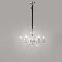 Lampadario Classico Bougie Metallo Trasparente 6 Luci E14