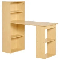 Scrivania Computer con Libreria Salvaspazio, Tavolo da Pranzo per Ufficio e Studio in Truciolato 120x55x120 cm