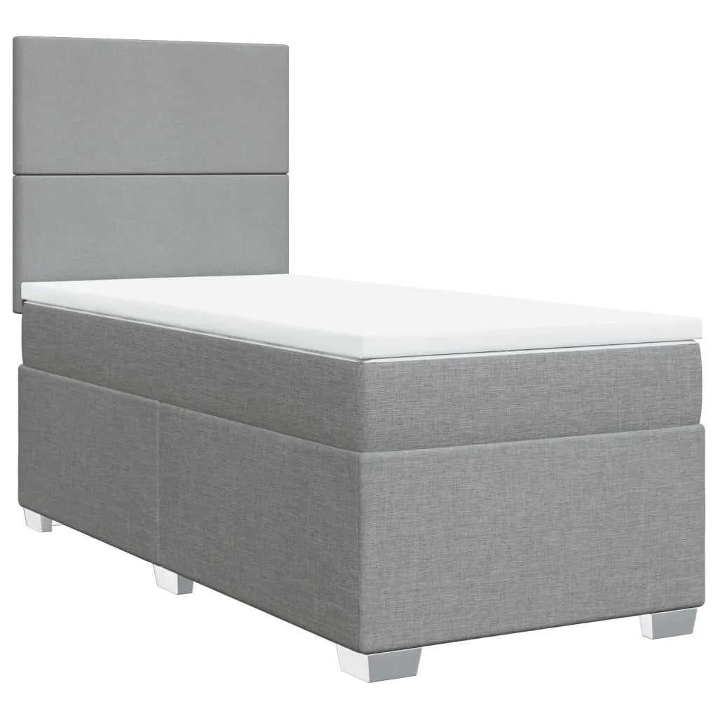 Giroletto a Molle con Materasso Grigio Chiaro 80x200 cm Tessuto 3290308
