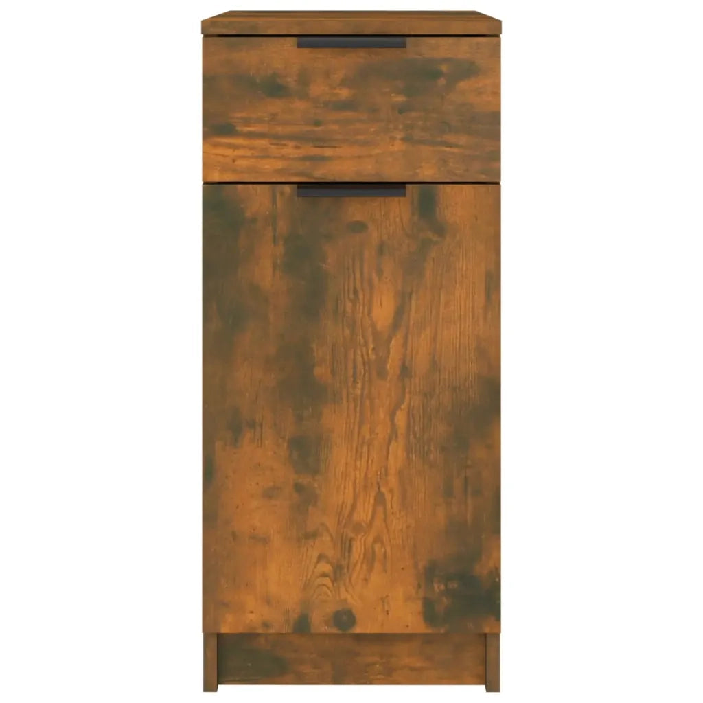 Mobile da ufficio in legno composito effetto rovere affumicato 33,5 x 50 x 75 cm pratico contenitore design moderno 02_0048309